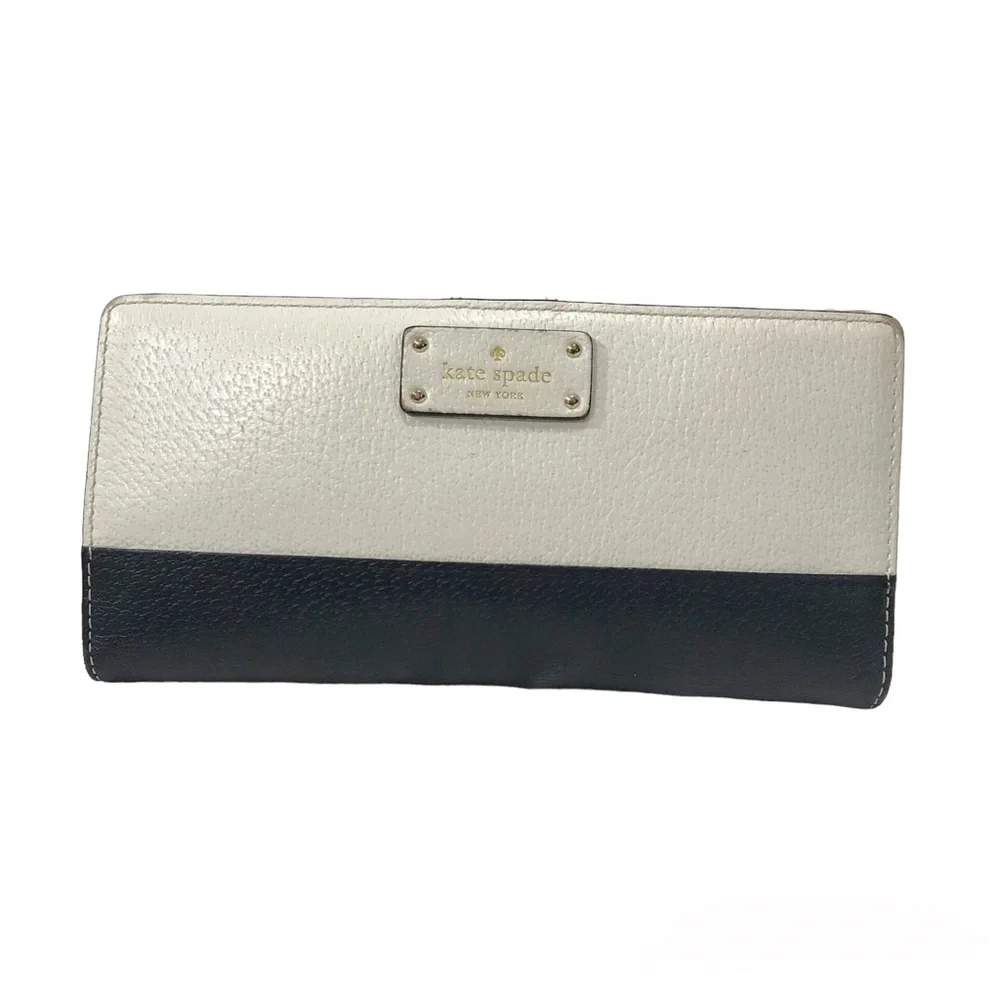 Kate Spade Leather Blue Colorblock Wallet AS IS